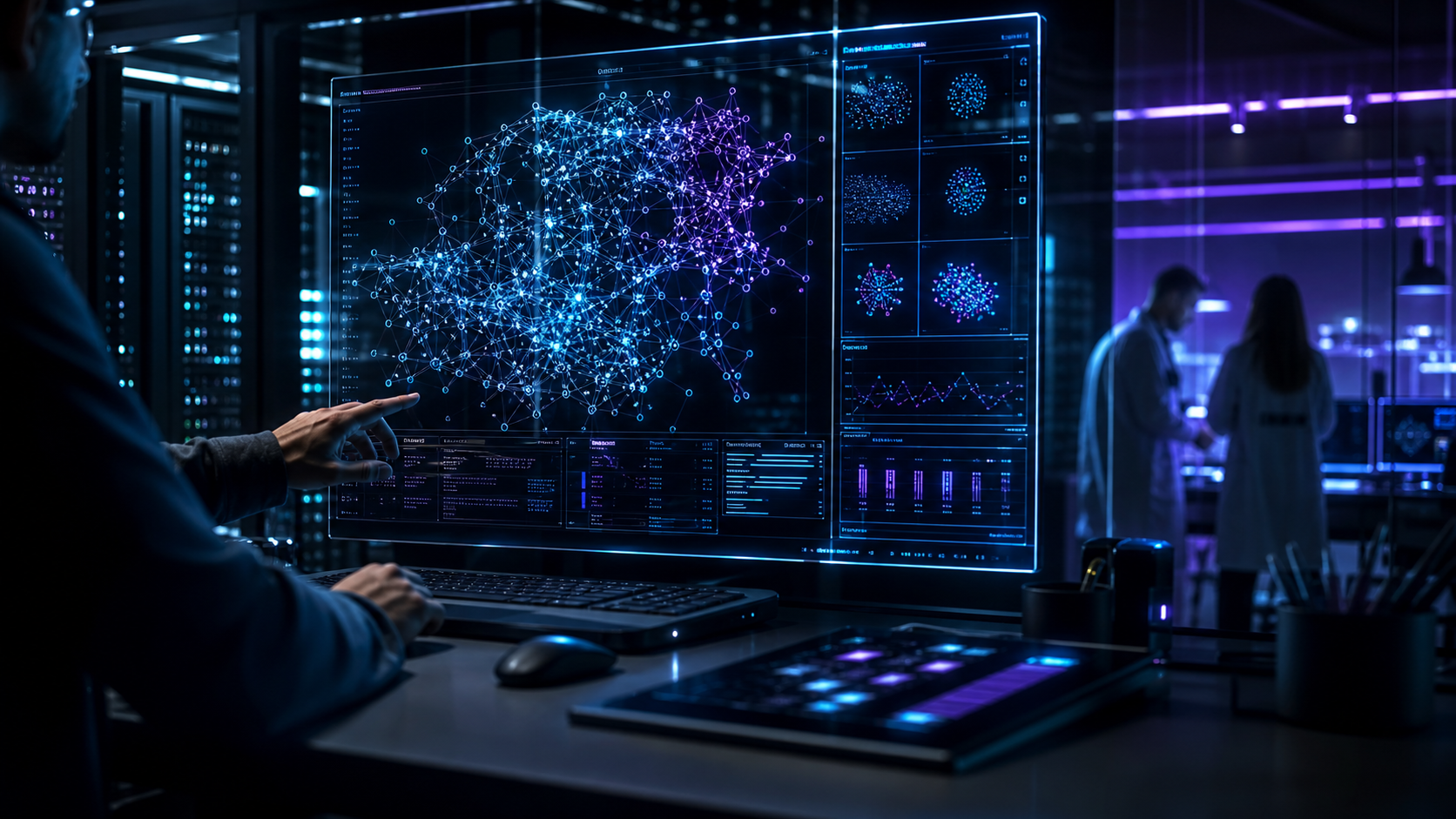 Realistic enterprise AI lab with custom LLM model monitoring